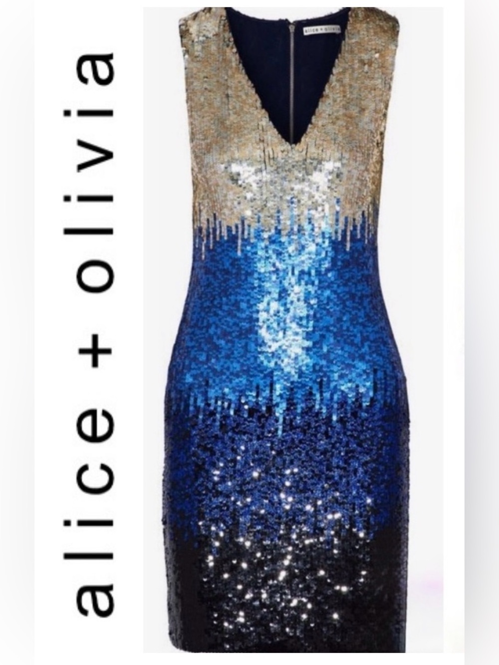 Alice + Olivia Degrade Sequin Dress Size 2